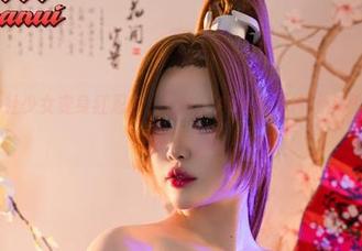 最新的神社少女变身红忍者，Tiny Asa的图片让你忍不住想求拜师！